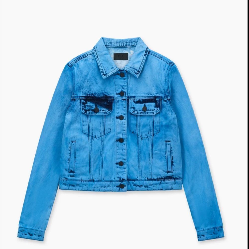 NWT RtA Blue Acid Wash Denim Jacket - Picture 4 of 5